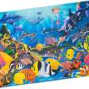 Melissa & Doug Underwater Ocean Floor Puzzle, 48 pc Jumbo Jigsaw Puzzle, Educational Screen Free Activity for Toddler, Preschoolers and Kids Ages 3+ (2 x 3 Feet) - FSC Certified