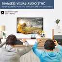 SIMOLIO 201D Bluetooth 5.2 Audio Transmitter for TV to 2 Wireless Headphone/Speaker, 197ft Long Range, Bluetooth Adapter for TV w/aptX Low Latency & HD, Qualcomm Class 1, AUX/RCA/Optical/USB