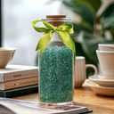 T4U Fish Tank Gravel 2 LB, Tumbled Small Rocks for Aquarium, Glass Beads for Vases, Succulent Rocks for Plants, Aquarium Gravel Decorative Pebbles for Terrarium Crafts Vase Filler, Green