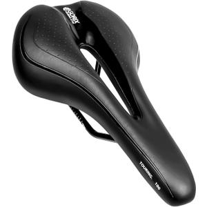 GORIX Bike Saddle Seat Comfortable Cushion with Rail Mountain Road Bicycle for Men and Women (GX-C19) (All Black)