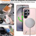 2 x For Samsung Galaxy S26 Ultra Case with Kickstand,1*Screen Protector,[Compatible with Magsafe]Translucent Matte Military-Grade Protection,Magnetic Phone Case for Samsung Galaxy S26 Ultra,6.9"-Pink