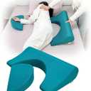 KAAMOS Bedsore Turning Wedge Pillow for Sleeping Anti Bed Sore Turnover Pillows After Surgery Hospital Inclined Sleepers Cushion for Bedridden Prevent Pressure Ulcer Bed Sores (23.6" Long) (Green)