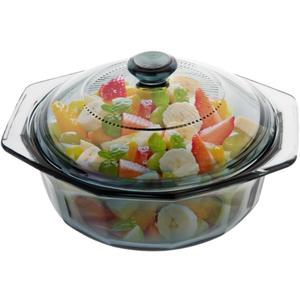 TIPTAP Mini Casserole Dish, Baking Dish with Lid, Oven Safe, Microwave Safe, Fridge Safe, Round Glass Cookware with Handles, Bowls for Kitchen33.08oz/1L