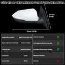 Passenger Side Mirror Compatible with 2021-2025 Hyundai Elantra w/Blind Spot Detection Heated Manual Folding Power Glass Turn Signal Rear View Mirror Replace 87620AA170 White 8 Pins USA Built