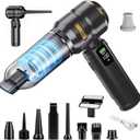 Handheld Vacuum Cordless, 17000PA High Power Car Vacuum Portable Cordless, Brushless Motor with Digital Display, Car Vacuum Cleaner for Office Desk Home Kitchen Car Pet Hair