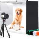 PULUZ 32"x32" Light Box Photography, Large Photo Light Box with 3 Stepless Dimming Light Panel, 234 LED Beads, Professional Photo Booth Shooting Tent Kit with 4 Color Backdrops for Product Photography