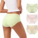 INNERSY Women's Seamless No Show Hipster Panties Invisible Light Underwear 3-Pack (Medium, Macaroon)