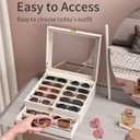 NEWLOOP 20 Slots Sunglass Organizer for Women Men Sunglasses Storage Box for Multiple Pairs of Eyeglass Holder Display Case