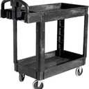 550 lbs Capacity Service Utility Cart, 40'' x 17'' with Lipped Shelf