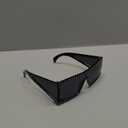 Hadley Oversize Square Sunglasses Retro Crystal Accent Goggle Sun Glasses Driving Outdoor Fashion Wear Womens Gifts Black/Black