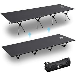 Night Cat Camping Cot Bed - Portable Folding Sleeping Cots for Adults 1-Person Outdoor Elevated Off-Ground Beds Easy Set-up Army Sleeping Bed 87"x32"