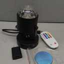 Joyzy Plug-in Dynamic Ocean Wave Table Lamp with Remote Water Ripple Night Light Projector for Room Party Christmas Decoration, Color Changing Ambient Lamps, Vivid Videography Projection (Black)