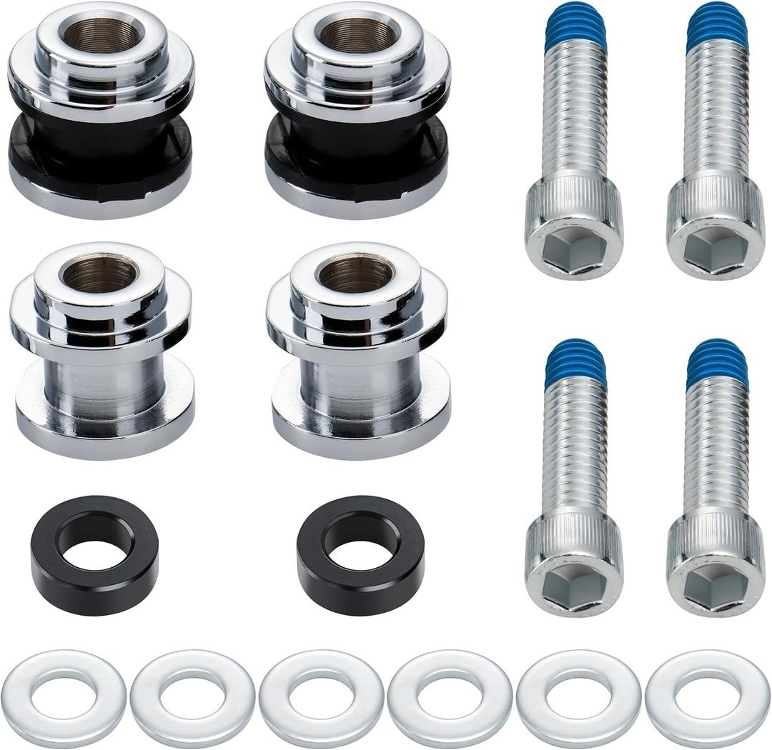 MoKitDora Hold Fast Sissy Bar Docking Hardware Kit for Harley 2018-later Softail Fat Boy FLFB, FLFBS, FXBR FXBRS FLDE, FLHC, FLHCS, Slim FLSL, FXBB, FXFBS, FLSB, FXLR, FXLRS and FXST Models, Chrome