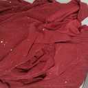 Evening Dresses for Women UK, V-Neck Sequin Long Sleeve Gown Formal Evening Dress Carnival Row Red, Large