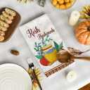 Artoid Mode Star Honey Rosh Hashanah Kitchen Towels Dish Towels, 18x26 Inch Shana Tova Decor Hand Towels Set of 2