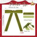 Artmag 24 Pcs Velvet Bows for Christmas Tree Rustic Bows Velvet Christmas Ornaments for Door Garland Wreath Gift Party Holiday Decoration (Width of 1 Inch,Olive Green)