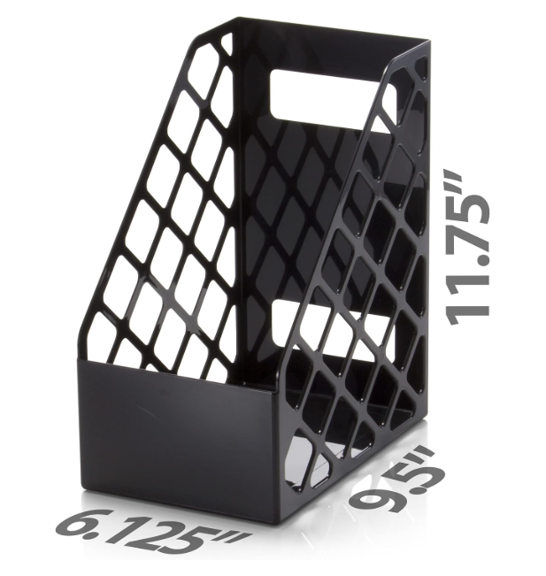 Officemate Recycled Large Magazine File, Black, 6 Each (26083)