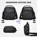 Small Messenger Bag for Men, Vintage Crossbody Bag Sling Shoulder Purse Genuine Leather Satchel Pouch Man Handbag