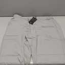 TBMPOY Men’s Linen Pants Casual Lightweight Beach Summer Pants Elastic Waist Slim Fit Trousers Gray 4XL