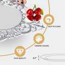 MAONAME 12" Silver Charger Plates Set of 6, Mirror Charger for Dinner Plates, Plastic Plate Chargers with Embossed Rims, Square Chargers for Table Setting, Wedding