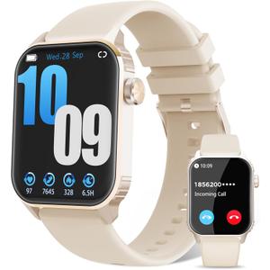 Smart Watches for Women Men, 120 Sports Modes Smartwatch with 1.83 inches HD Display, Heart Rate/Sleep Monitor, IP67 Waterproof, Bluetooth Call & Music Control for iPhone/Android Rose Gold