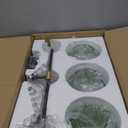 3-Light Bathroom Vanity Light Black Wall Mount Light with Green Glass Shade, Mid Century Wall Sconce Lights Modern Vanity Lamp for Over Mirror Bedroom Hallway