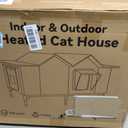 Heated Cat House for Outside, Outdoor Heated Cat House Weatherproof