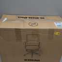 Drafting Chair Tall Office Chair Adjustable Swivel Rolling Mesh Height with Lumbar Support Arms Footrest Mid Back for Adults Standing Desk Drafting Stool (Black)