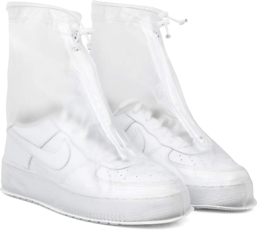 Rain Shoe Covers | Waterproof Shoe Covers for Men Women | Reusable Galoshes Overshoes (Small, Clear)