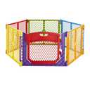 Toddleroo by North States - Superyard Colorplay Ultimate Play Yard: Freestanding 6 Panel Baby Playpen - Indoor/Outdoor Use - Made in USA - Encloses Up to 18.5 Square Feet - 26 Inches Tall - Colorplay