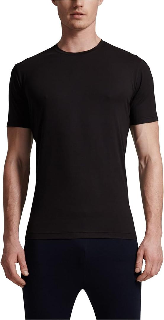 32 Degrees Mens 2 Pack Cool Quick Dry Active Basic Crew T-Shirt, Black, X-Large