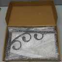 L Shelf Brackets for 12" - 14" Board, Floating Shelf Bracket Heavy Duty Metal Shelving Brackets for Shelves, Decorative Iron Rustic Wall Brackets for DIY Floating Shelf, 6 Pack Black