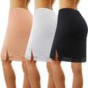 Lasnten 3 Pcs Women's Half Slips for Under Dresses Extenders Lace Trim Underskirt Above Knee Skirt Long Underskirt