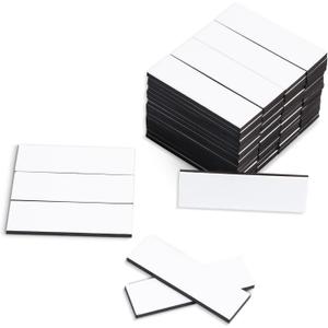 60Pcs of Baseball Lineup Board Magnets 0.5 x 1.6 inch, Strong Magnetic, Repeatable 0.08 Thickness for Coaching Boards, Secure and Reusable Name Tag Magnets for Coaches Clipboard (60, 0.5 * 1.6in)