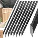 8 Pack 31" Fence Post Extender, Bevel Angle 22 Fence Barbed Wire Extend Armfor Outdoor Fences to Increase Height, Protect Privacy and Pets Jumping Off Wooden Concrete Wall