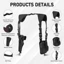 ELVO Shoulder Holster, Adjustable Vertical Gun Holster with Double Magazine Pouch, Universal Concealed Carry Holster for Most Kinds of Pistols