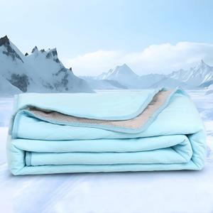 Chicute Cooling Blanket for Dogs - Q-MAX>0.4 Waterproof Pet Throw Blanket Bed Cover, Non-Slip Dog Blankets for Couch Protector, Washable Furniture Cover for Summer, Blue, 60x80