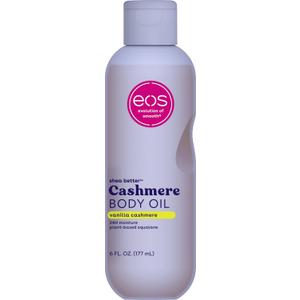 eos Cashmere Body Oil, Vanilla Cashmere, 24 Hour Moisture, Plant-Based Squalane to Soothe, Soften And Smooth Dry Skin, Body Oil, 6 fl oz