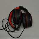 RORSOU R10 Over-Ear Headphones with Microphone, Lightweight Folding Stereo Bass Headset with 1.5M No-Tangle Cord, Portable Wired Headphones for Smartphone Tablet Computer MP3 / 4 (Black)