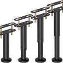 6 Pcs Adjustable Height Bed Support Legs 7.08-12.6 inch, Bed Frame Center Support Legs for Bed Frame/Bed Center Slat/Furniture, Heavy Duty Metal Bed Replacement Legs Bed Slats Support Legs