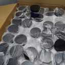 31 x 
Round Glass Jars with Black Lids - Cobalt Blue