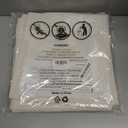 Meekio Set of 2 Ivory Throw Pillow Covers 22x22, Modern Farmhouse Linen Blend Decorative Pillow Covers for Couch Sofa Bed, Neutral Home Decor