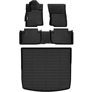 Binmotor-Floor Mats & Cargo Liner for Mitsubishi Eclipse Cross 2022-2025, TPE All Weather Car Floor Mat Rubber Liners for Eclipse Cross Accessories Cargo Trunk Mat-Black