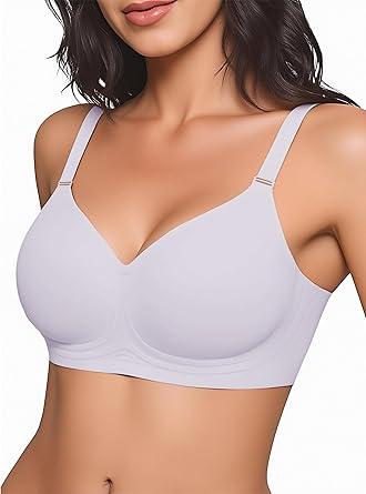 Wireless Bras for Women No Underwire Jelly Supportive Buttery Soft Back Smoothing Everyday Seamless Bra M