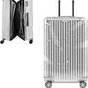 Yotako Upgraded Zippered Clear PVC Suitcase Cover, 24 Inch Luggage Covers for Suitcase Luggage Protector Cover 24'' (24inch, 70%clear 30%grey)