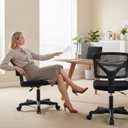 OLIXIS Armless Home Office Chair, Ergonomic Small Desk Chair, 1 Pack