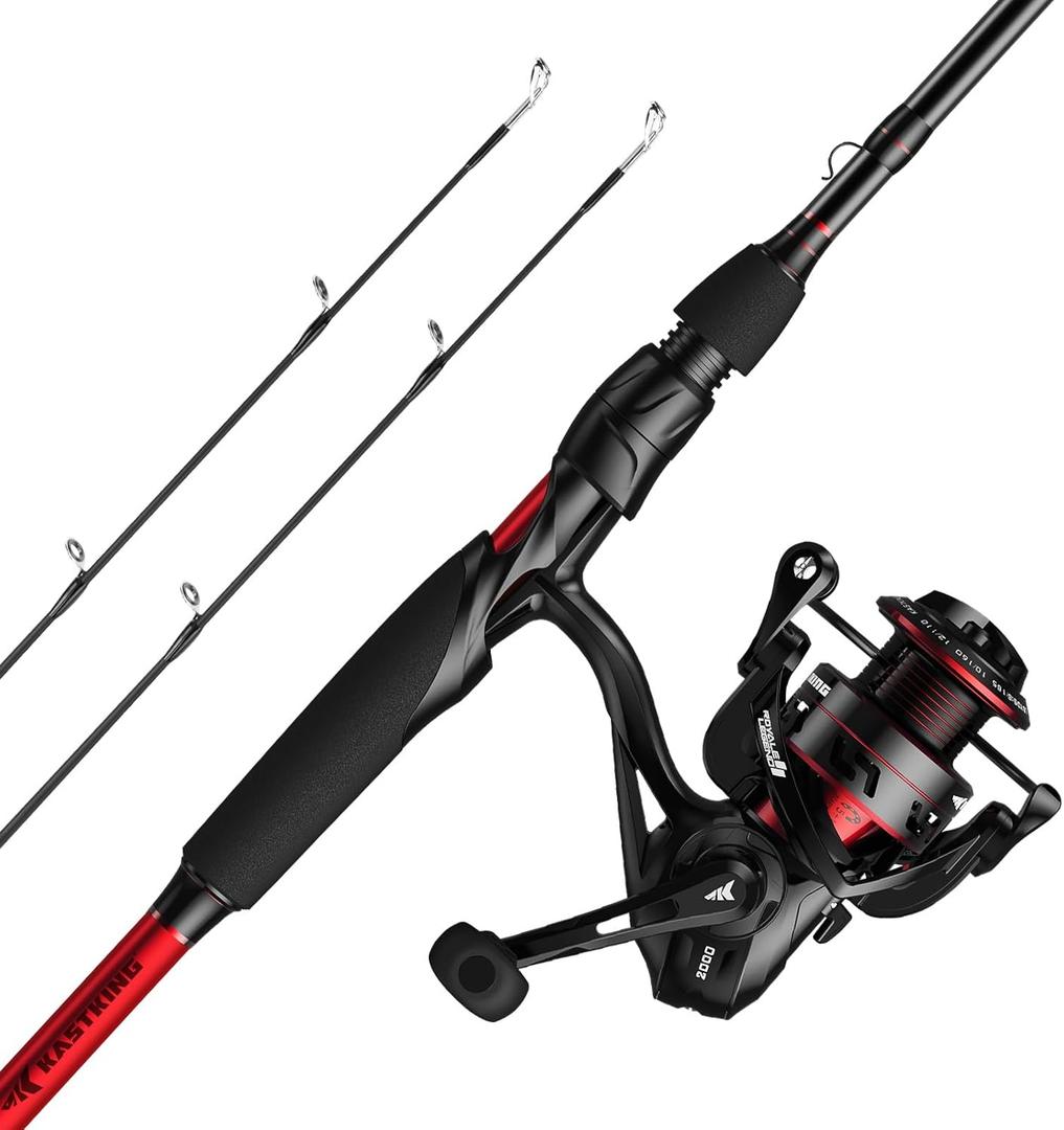KastKing Royale Legend II Twin Tip Fishing Rod and Reel Combo, 2000 Reel, 6'9''- ML Rod