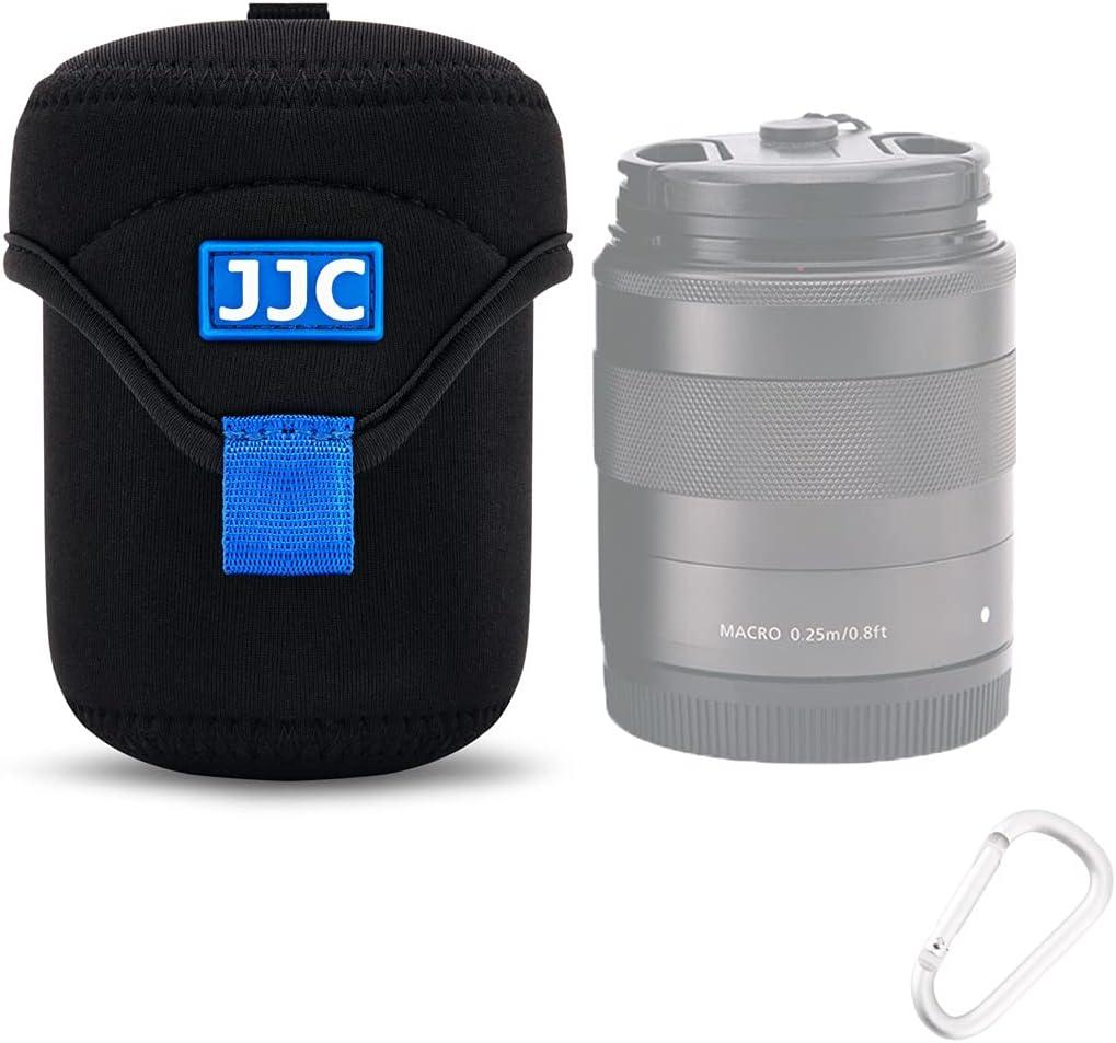 JJC Water Resistant Neoprene Camera Lens Pouch Case, Fold-Over Lens Bag for Mirrorless Lenses Up to 2.6 x 3.1(D X H) for Canon RF 50mm f/1.8, Sony FE 55mm f/1.8, Sigma 56mm f/1.4 etc.