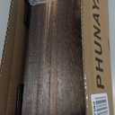 Floating Shelves Rustic Wood Wall Mounted Shelf Practical Metal Fence Design Ideal for Bedroom, Bathroom, Kitchen Set of 3(Carbonized Black)