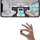 Mini Wireless Camera Home Security cmaras Indoor/Outdoor Cam 1080P HD Small Smart WiFi House Cameras Micro House Nanny Cams Battery-Powered with Motion Detection and Clear Night Vision Baby Monitor (Black)